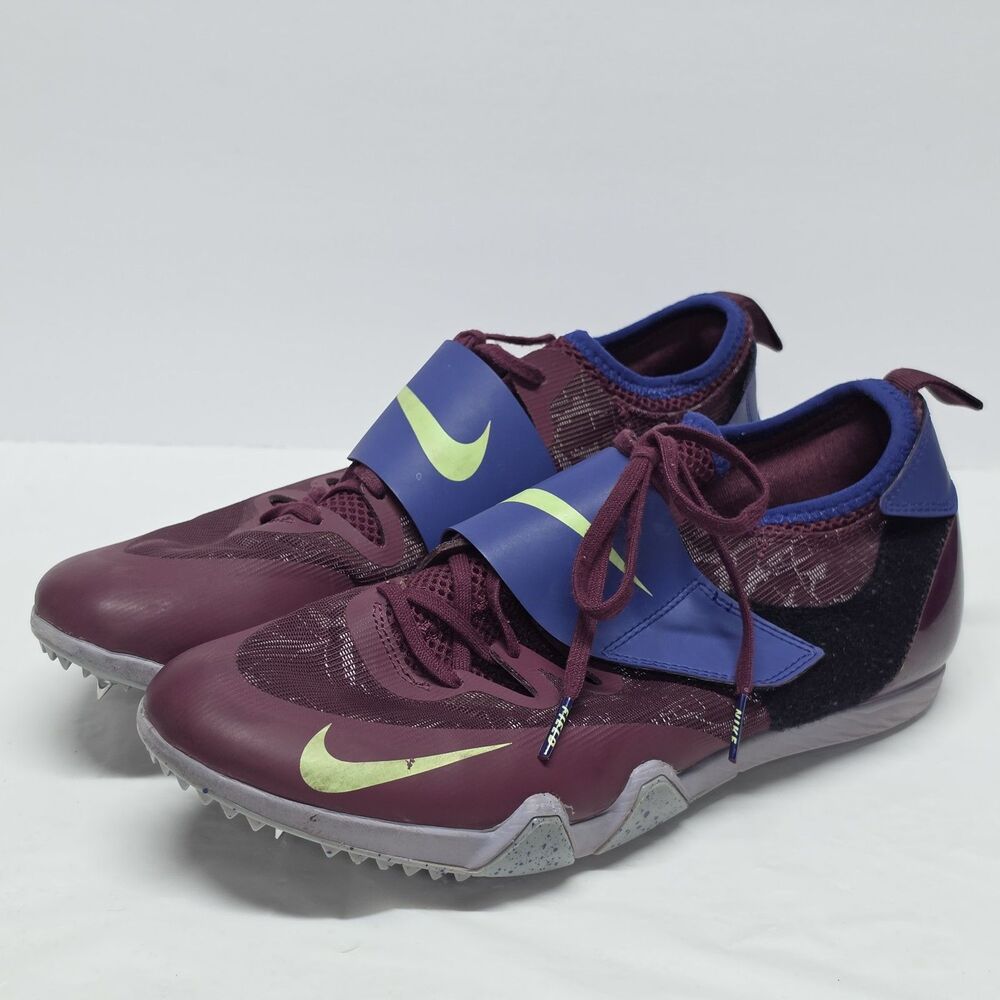 Nike Zoom Pole Vault Elite Men Track Shoes Bordeaux Burgundy AA1204-600 Size 9